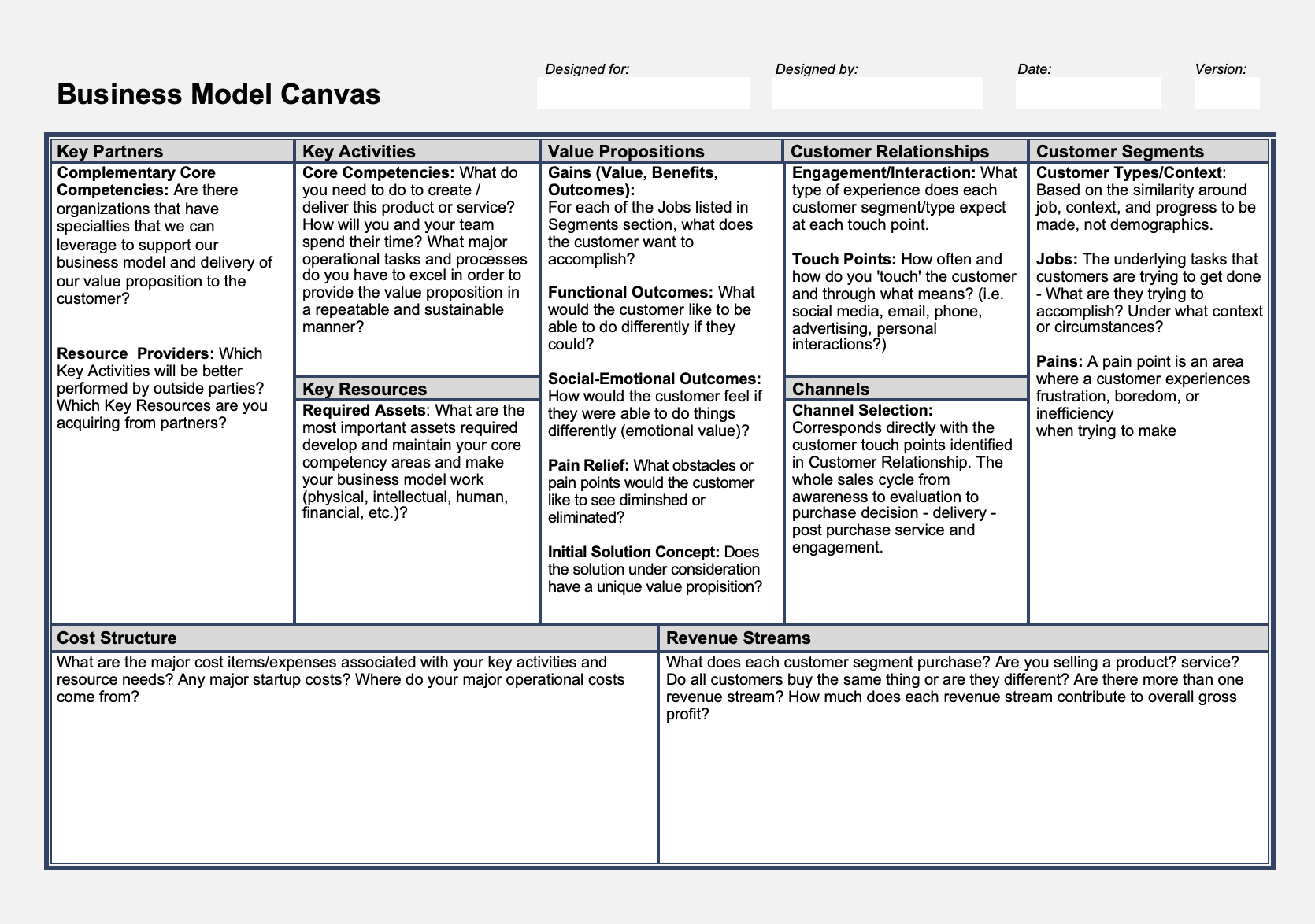 Business Model Canvas L G u i m C a Business Canvas Model L G 